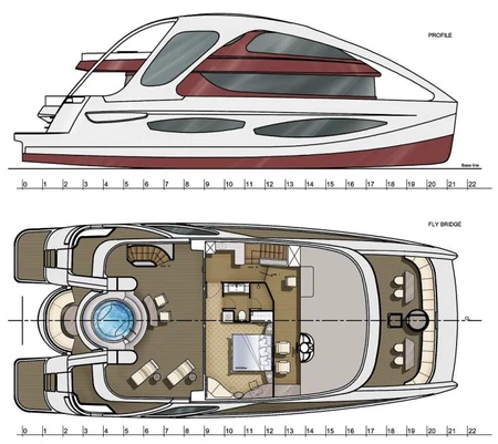 72 foot Private Catamaran Cruise layout (1)